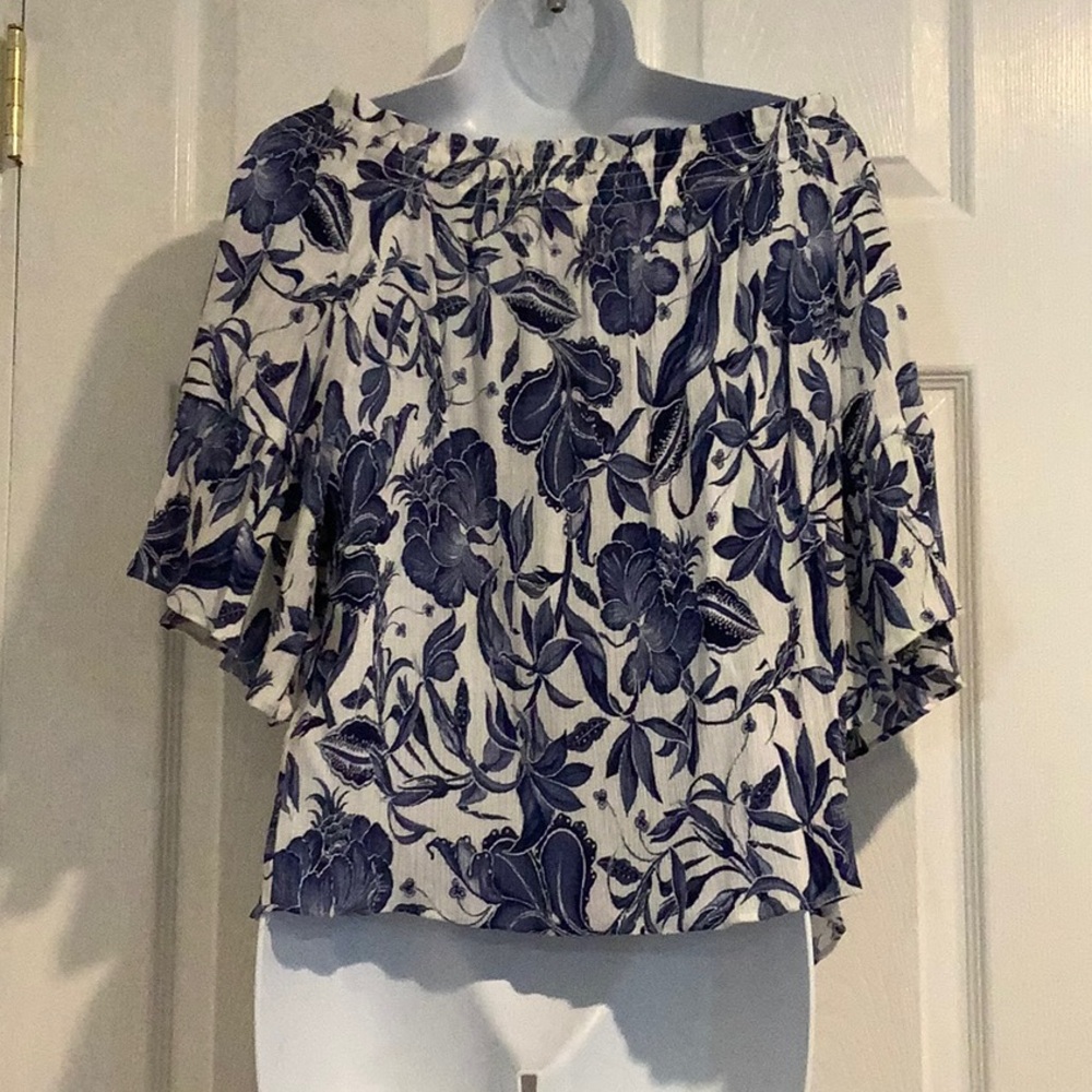 H&M Floral Off the Shoulder Top 4 - Picture 2 of 5